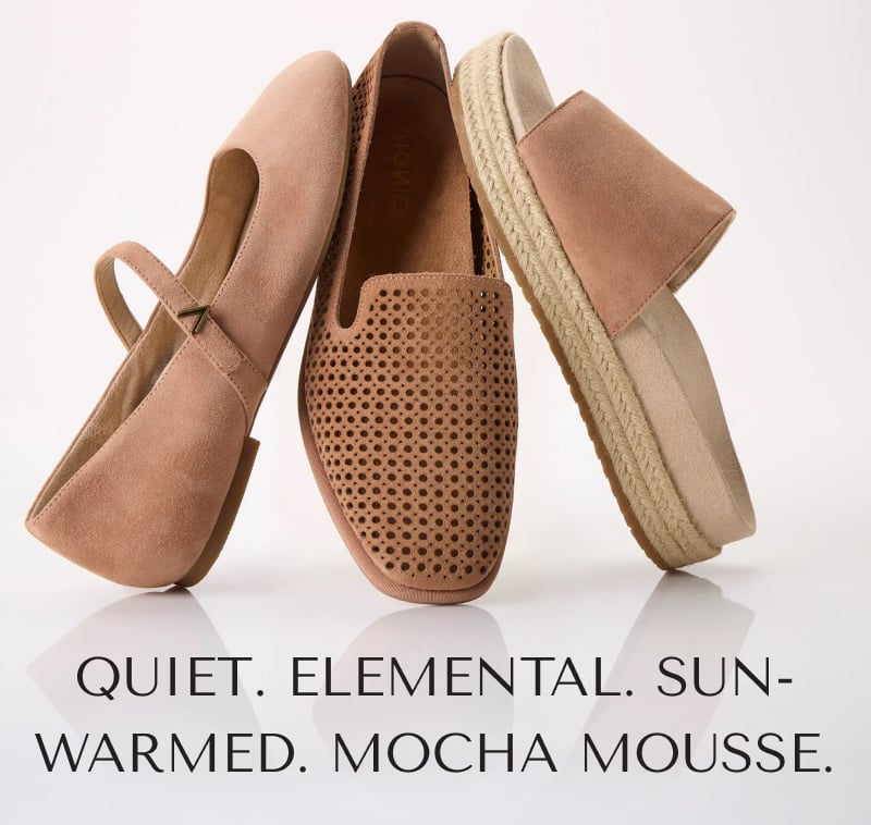 Quiet. Elemental. Sun-Warmed. Mocha Mousse.
